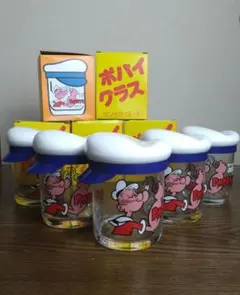サントリーエード ポパイ&オリーブ グラスセット 昭和レトロ - メルカリ