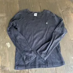 【10ans/140センチ】プチバトー　長袖カットソー ネイビー