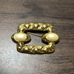 MONET　モネ　ブローチ　ゴールド　パール系