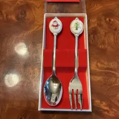 クリスマスデザイン スプーンとフォークセット