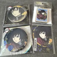 ⭐︎【鬼滅の刃】冨岡義勇まとめ売り 缶バッジ ステッカー 木札ストラップ