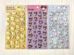 ダイソー＊サンリオぷくっとシール＊クロミ&ポムポムプリン&ポチャッコ