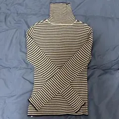 FREAK'S STORE ストライプタートルネックセーター サイズF