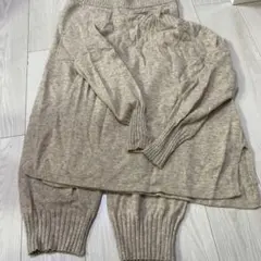 ベージュ ニット セットアップ