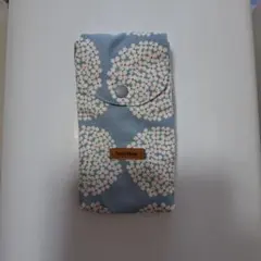 ハンドメイド 花模様ポーチ