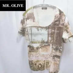 Mr.OLIVE 全面 フォト プリント 総柄 Tシャツのサムネイル