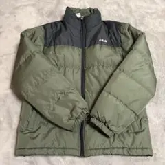 FILA 中綿ジャケット Lサイズ カーキ×ブラック 防寒アウター