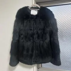 ほぼ新品 ZARA フェイクファーコート 블랙