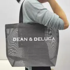 DEAN & DELUCA メッシュトートバッグ グレー　Mサイズ