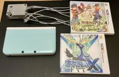 【3DS】ニンテンドー 3DS LL ミント/ホワイト & 3DSソフト2本