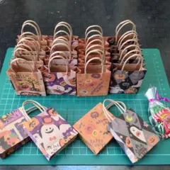 ミニ紙袋　ハンドメイド ハロウィンデザインぺーパー　20枚