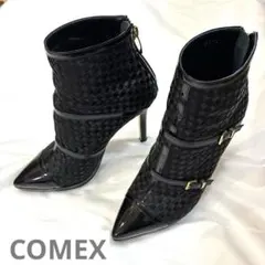 COMEX コメックス ショートブーツ ポインテッドトゥ 黒　M 23.5のサムネイル