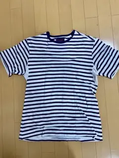 BLUE/BLUE ストライプ Tシャツ