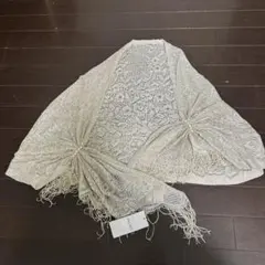 anySiS ゴールド系 レース編みストール