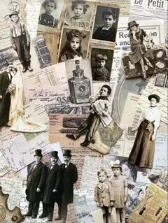 紙モノ　シール　ジャンクジャーナル　ヴィンテージ　コラージュ素材　おすそ分け