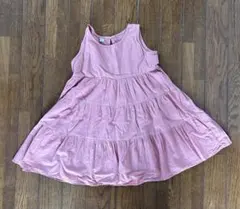 ティアードワンピース ノースリーブワンピース 90センチ ピンク