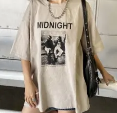 ♡*様 MIDNIGHT フォトプリント Tシャツ ベージュのサムネイル