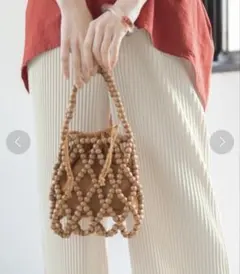 LOWRYSFARM ウッドビーズバッグ