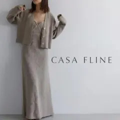 CASA FLINE ブラキャミソールニットセットワンピース フリー