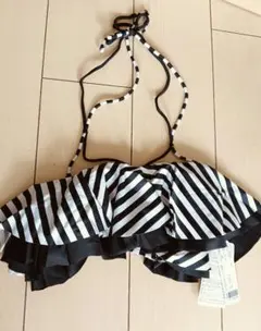 未使用★ラズレナ★ストライプフリル水着　ブラトップ