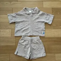ZARA ピンクベージュ 半袖ポロシャツとショートパンツセット 104cm