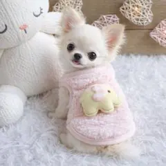 【XS】 超小型犬もこもこ犬猫服－ 防寒服可愛いトイプードル チワワ
