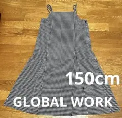 美品 GLOBAL WORK 150 キャミワンピース ギンガムチェック 女の子のサムネイル