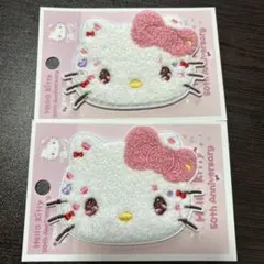 サンリオ ワッペンシール 刺繍シール サガラワッペン シール キティ50周年