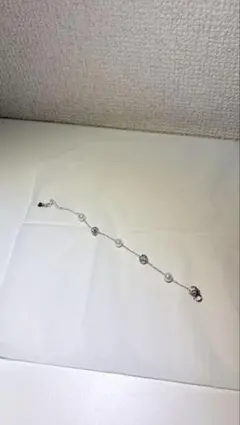 シルバー　パール クリスタル ブレスレット
