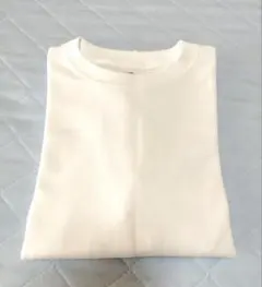 エアリズム　ホワイト 長袖 Tシャツ サイドスリット 140cm