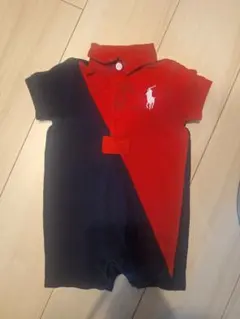 Ralph Lauren ポロシャツロンパース 9M 赤/紺