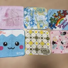 キャラクターハンカチタオル 6枚セット
