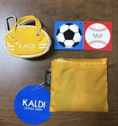 【未使用品】カルディ2点セット⭐︎伝説柄エコバッグ非売品⭐︎スポーツバッグ黄色