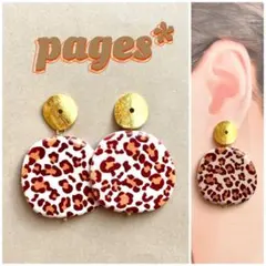 No.120*4 レオパードなカジュアルイヤリング/ピアス