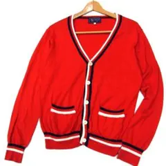 【美品】ザ ダファーオブセントジョージ コットン カーディガン ニット M 赤のサムネイル