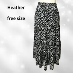 Heather レオパード柄 マーメイドロングスカート