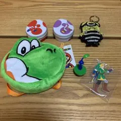 スーパーマリオ　ヨッシー　リュック型ポーチ、缶、ミニオンキーホルダー、ゼルダ