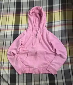 00s OLD UNIQLO ジップパーカー　短丈　ピンク　Y2K