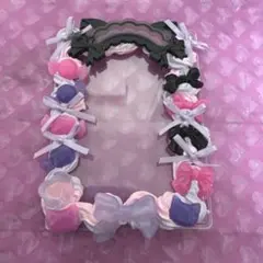 トレカケースデコ ホイップデコ ピンク リボン 量産型 平成女児