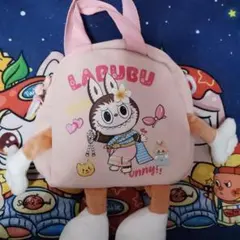 ラブブ　バック　ピンク　LABUBU