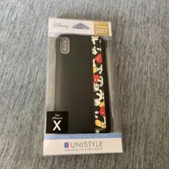 iPhone X/XS ハードケース ポケット付き(ミッキーマウス)