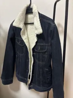 [セール]デニム ボア襟ジャケット