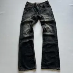LEVI'S 569リーバイスワイドバギーデニム先染めブラックW30L32古着