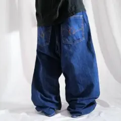 Platinum FUBU プラチナムフブ 超極太 デニム バギーパンツ W40 - メルカリ