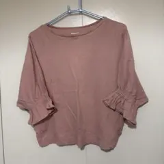 coen フリル袖 ピンク Tシャツ サイズFREEのサムネイル