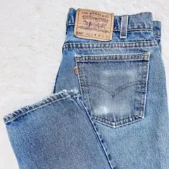 【希少】USA製 Levi’s 550オレンジタブダメージデニム W32 L30
