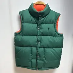 ポロ ラルフローレン⭐️ダウンベスト 緑とオレンジのリバーシブル（Y10-12)