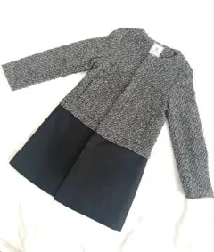 【ロペピクニック】2WAY ノーカラーコート　サイズ38 白黒