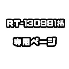 RT-130981 様専用ページ