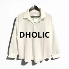 新品タグ付 DHOLIC 白ブラウス スキッパー FREE きれいめ 通勤のサムネイル